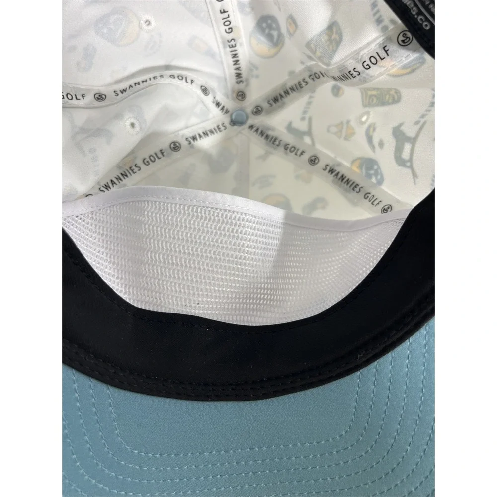 Swannies Golf Hat Zinny‎ Rope Trucker SnapBack OSFM Golf Cap Rubber Patch